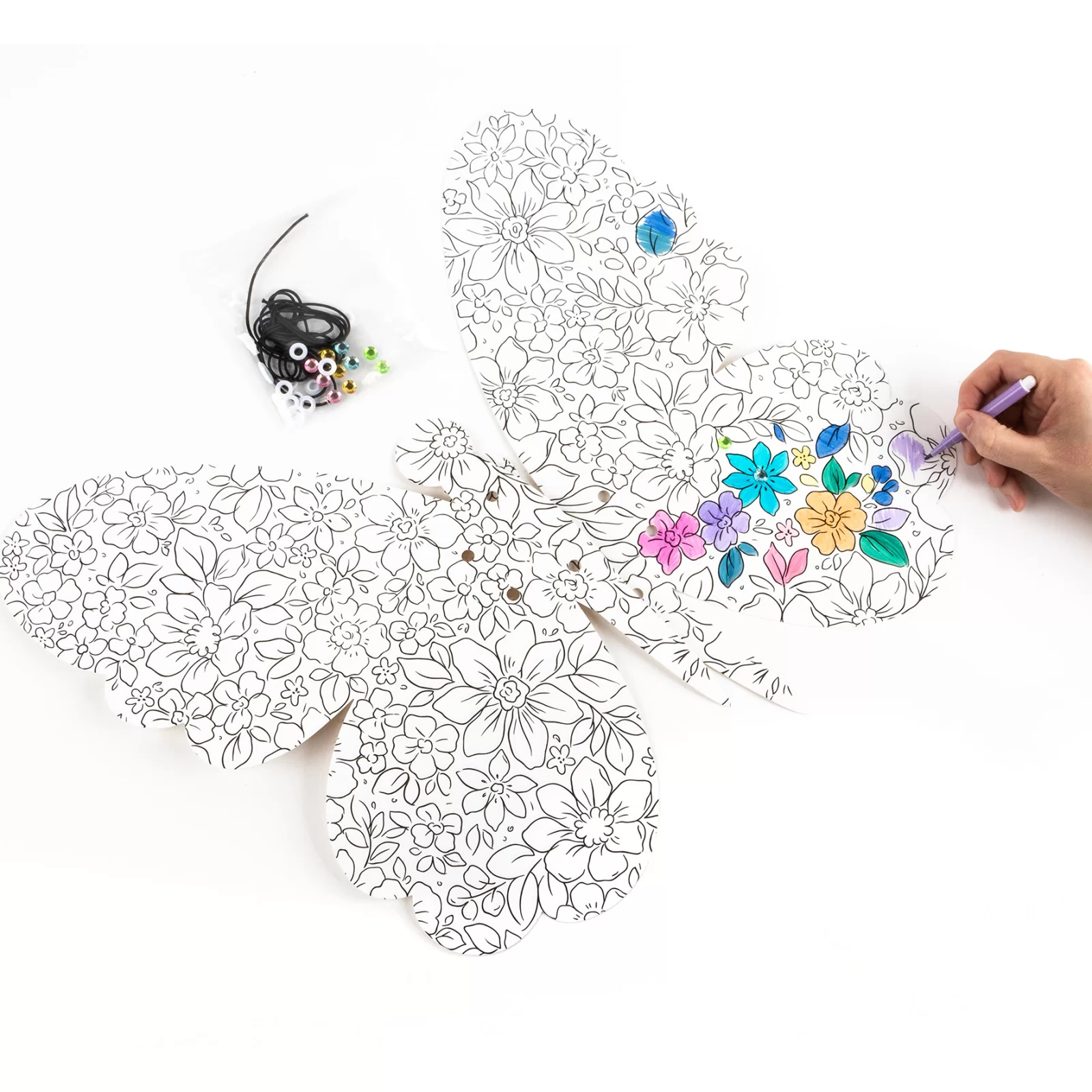 KIT CREATIV DE COLORAT SI DECORAT - ARIPI DE FLUTURE MAGIC KIDEA SKFMKA [3]