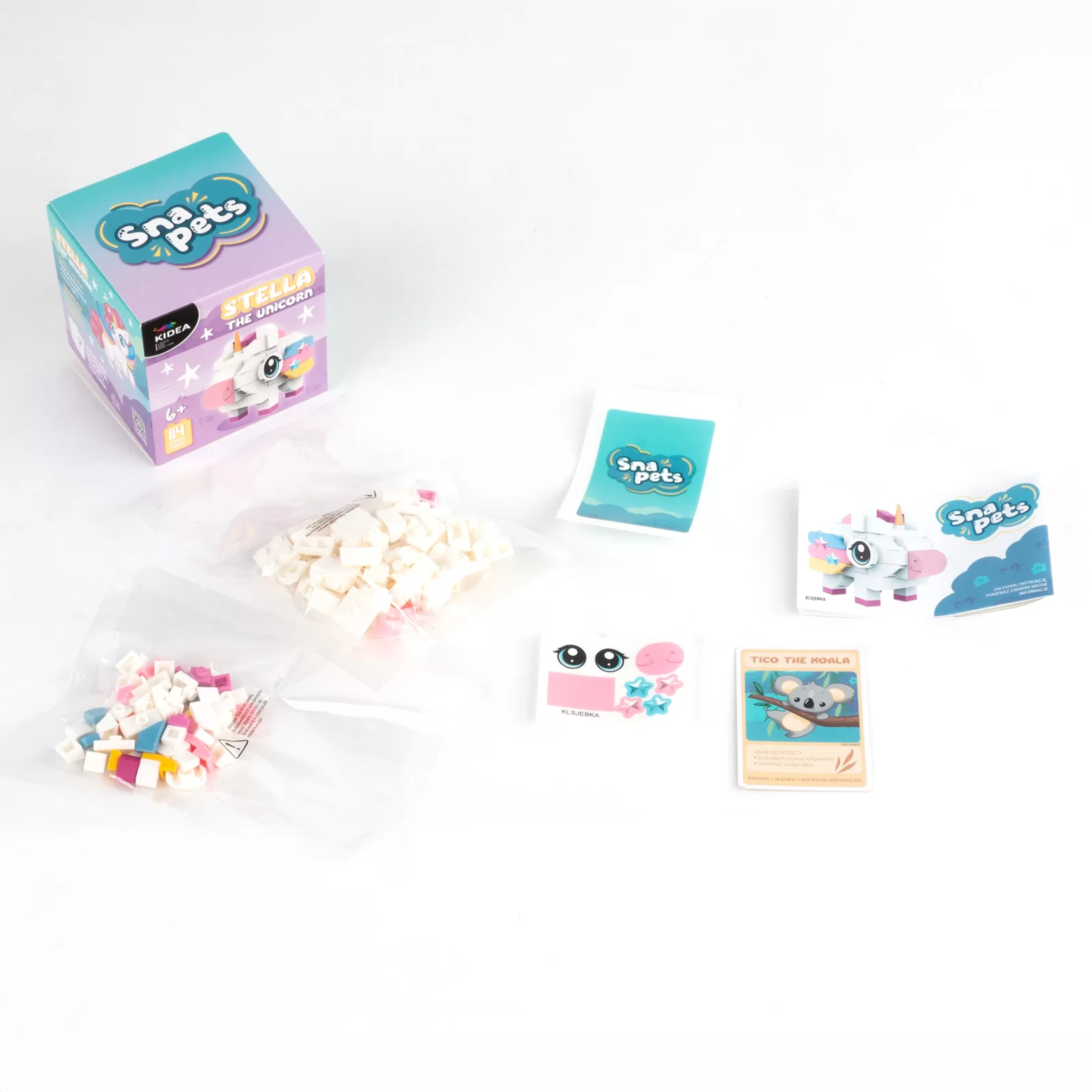 KIT CUBURI DE CONSTRUIT 114 PIESE UNICORN SNAPETS KIDEA KLSJEBKA [2]
