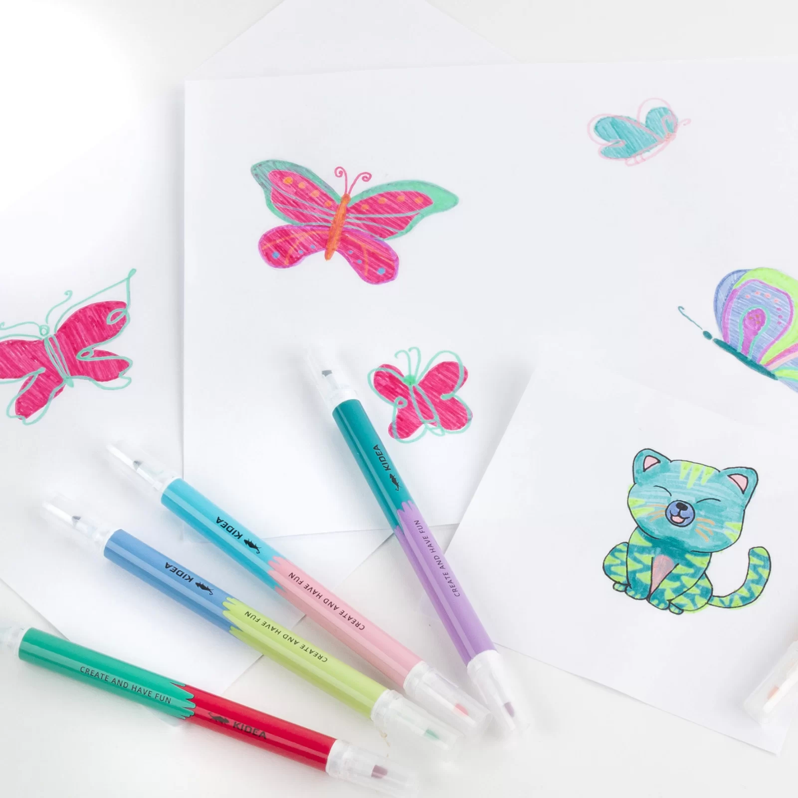 DE MARKER EVIDENTIATOR 2 CAPETE 10 CULORI PASTEL KIDEA MW10KKA [2]