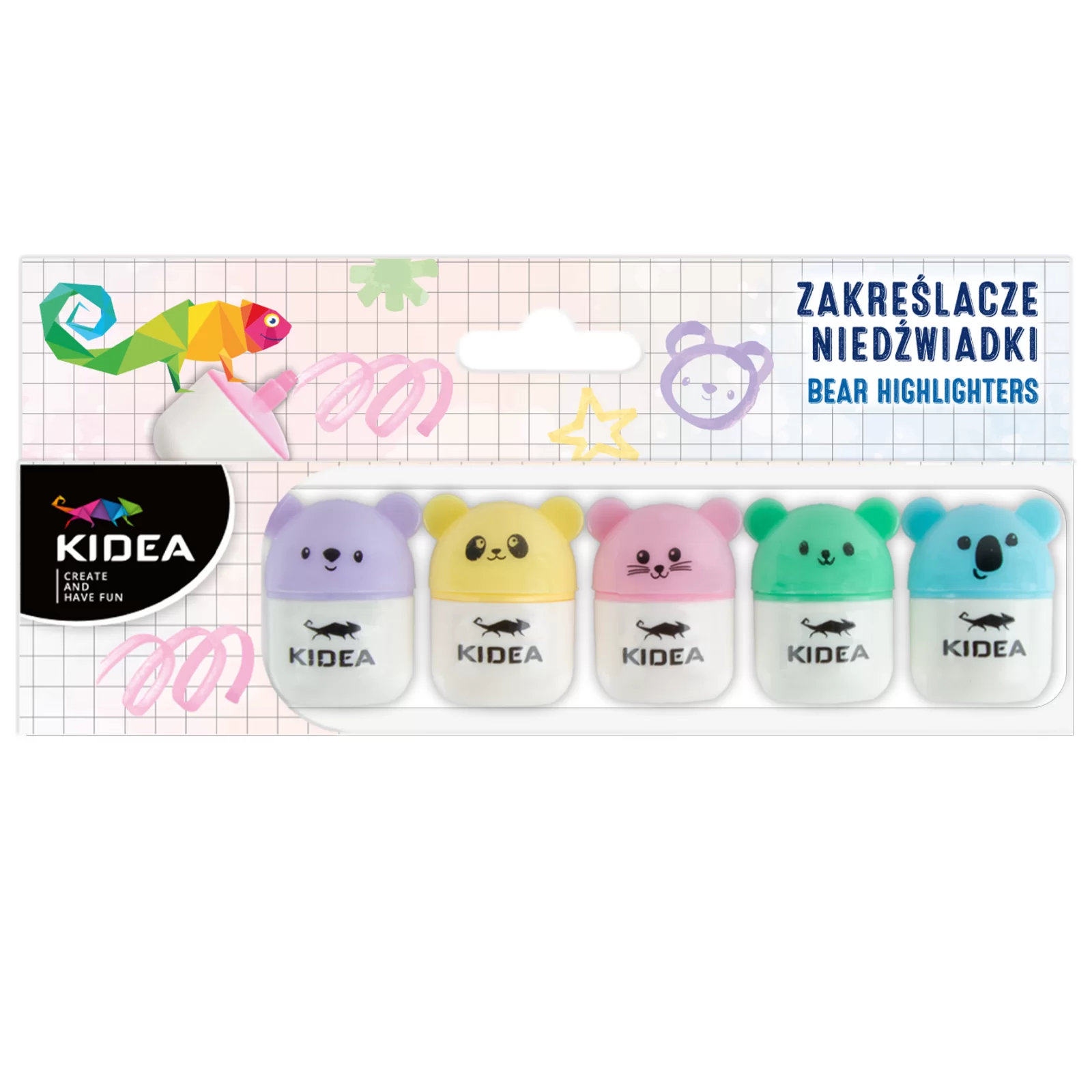DE MINI TEXTMARKER 5 CULORI/SET URSULET KIDEA ZNI5KKA [1]