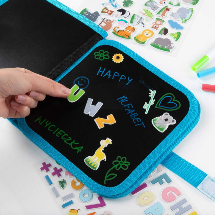DE NOTEBOOK PORTABIL PENTRU ACTIVITATI CU MARKERE SI STICKERE 3D KIDEA PZZKA [7]