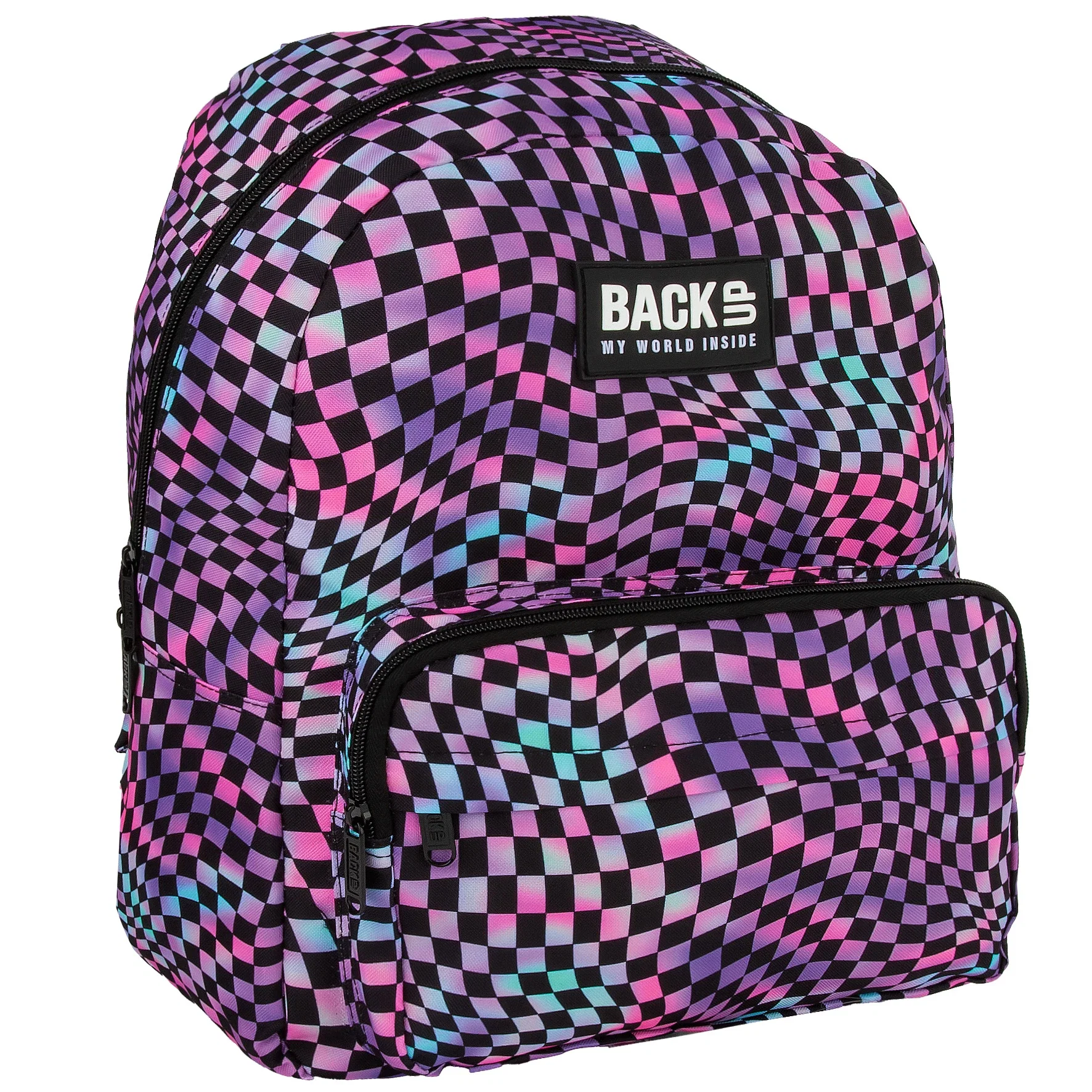 RUCSAC SCOLAR BACKUP 1 COMPARTIMENT CRAZY CHESSBOARD PLB7C20 [2]