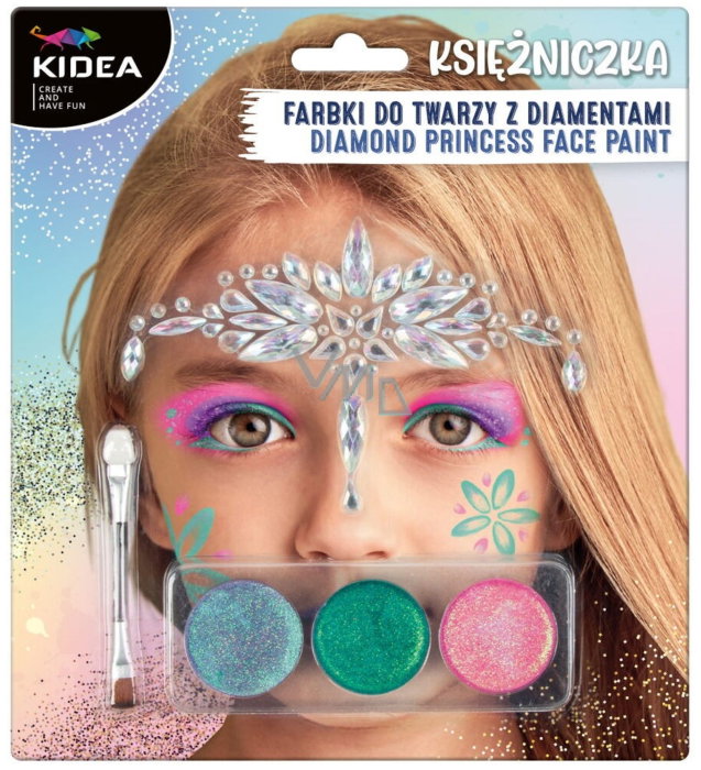 DE SET PICTURA PE FATA 3 CULORI + APLICATOR SI DIAMANTE KIDEA FDTZKDKA [1]