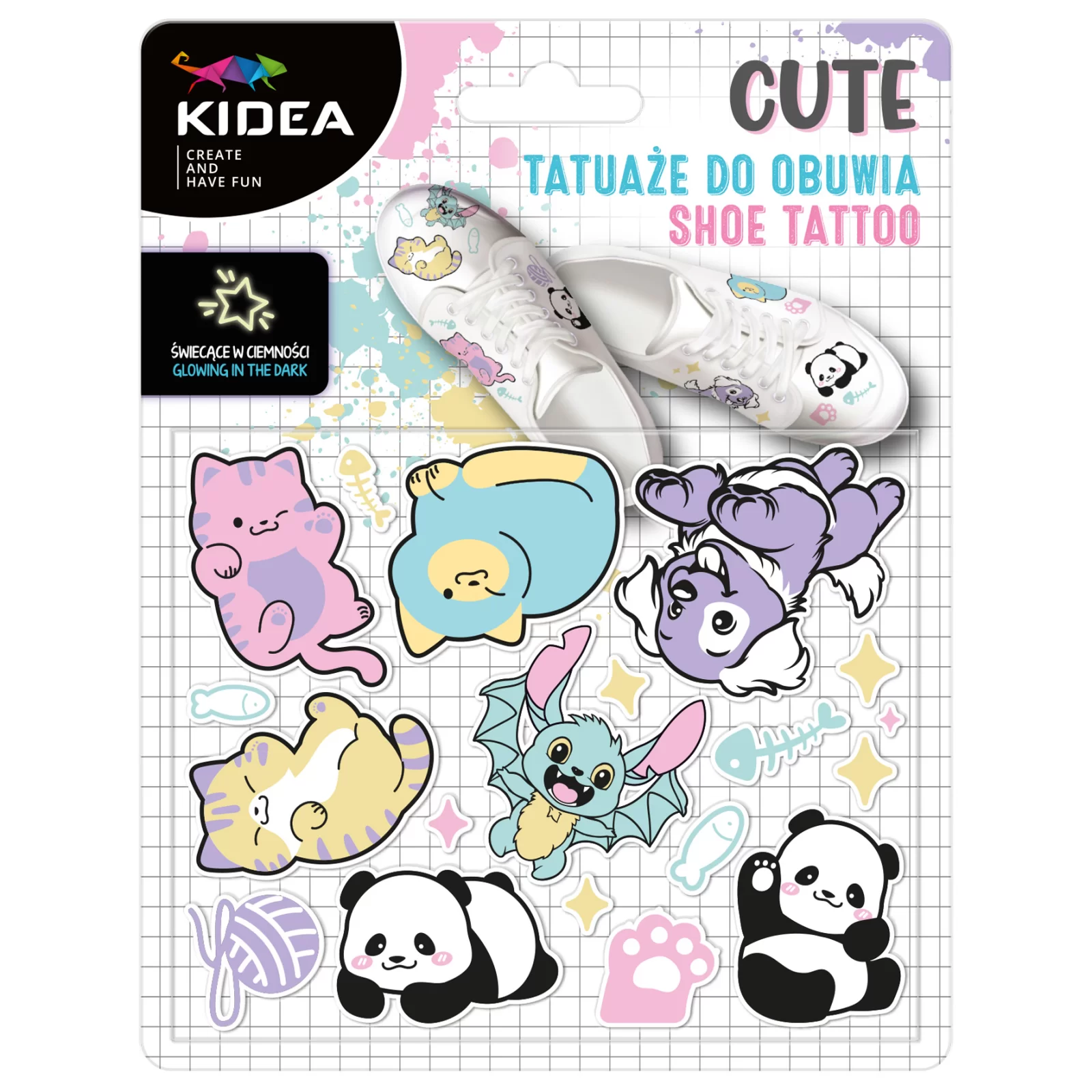 DE STICKERE PENTRU PANTOFI, CUTE KIDEA, STRALUCESC LA INTUNERIC TZOCKA [1]