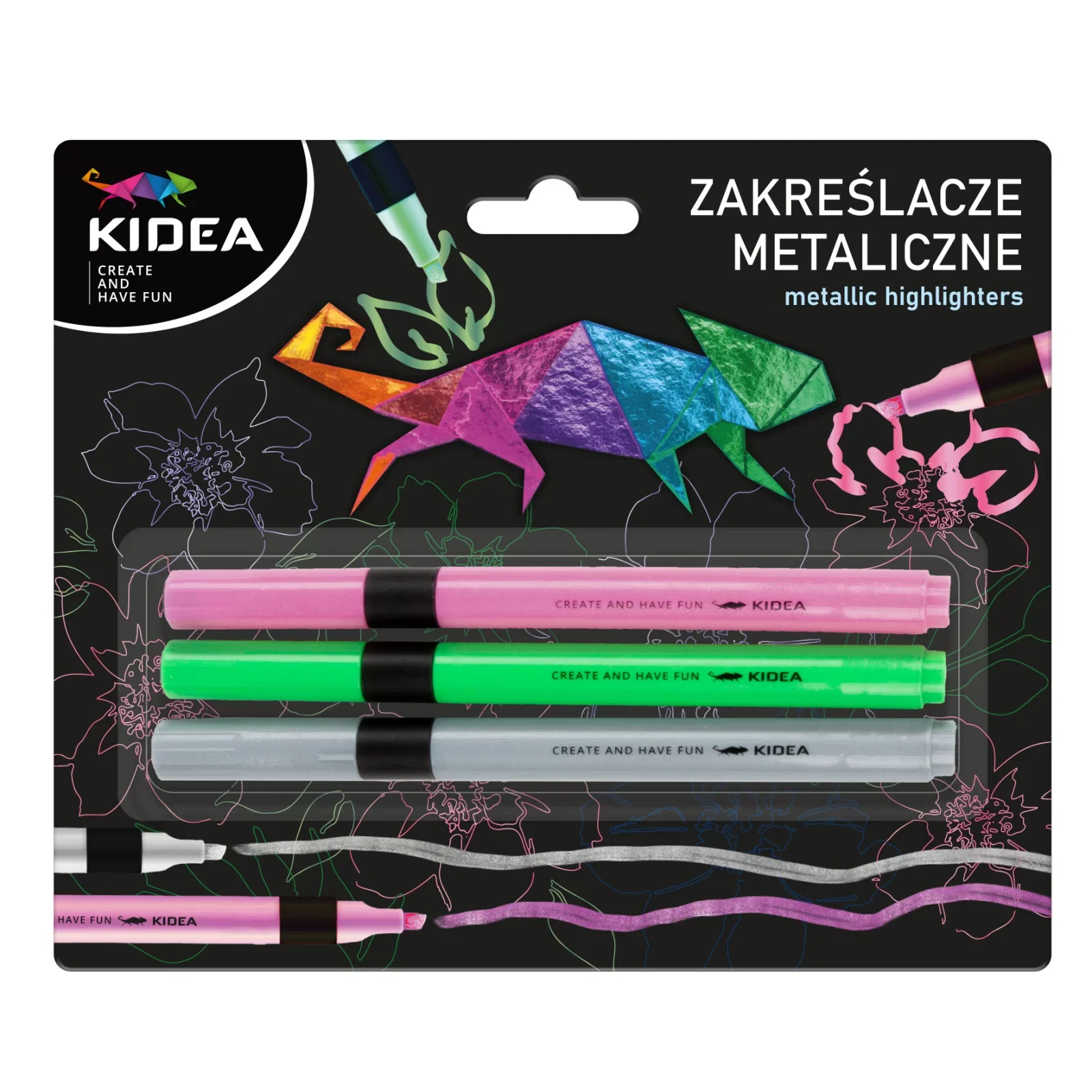 DE TEXTMARKER 3 CULORI/SET CULORI METALICE KIDEA ZME3KA [1]