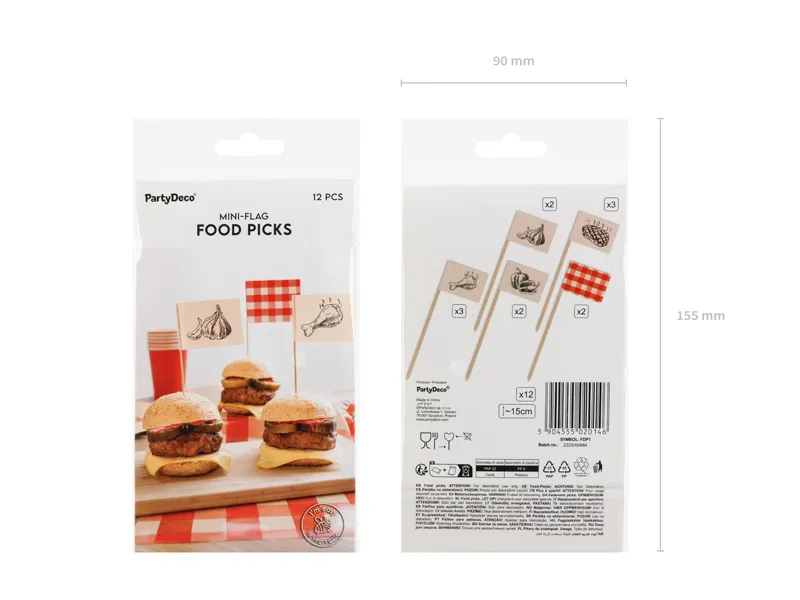 Set 12 Decoratiuni Lemn Barbeque 15cm FDP1 [5]