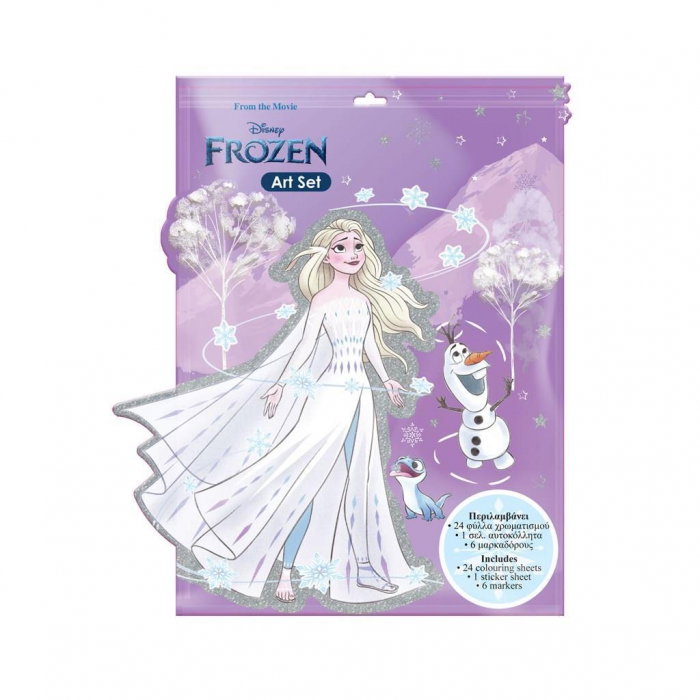 DIA CARTE COLORAT 24F CU STICKERE SI 6 MINI MARKERE FROZEN 564597 [1]