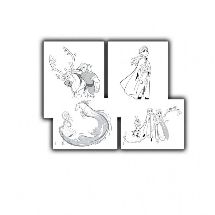 DIA CARTE COLORAT 24F CU STICKERE SI 6 MINI MARKERE FROZEN 564597 [3]