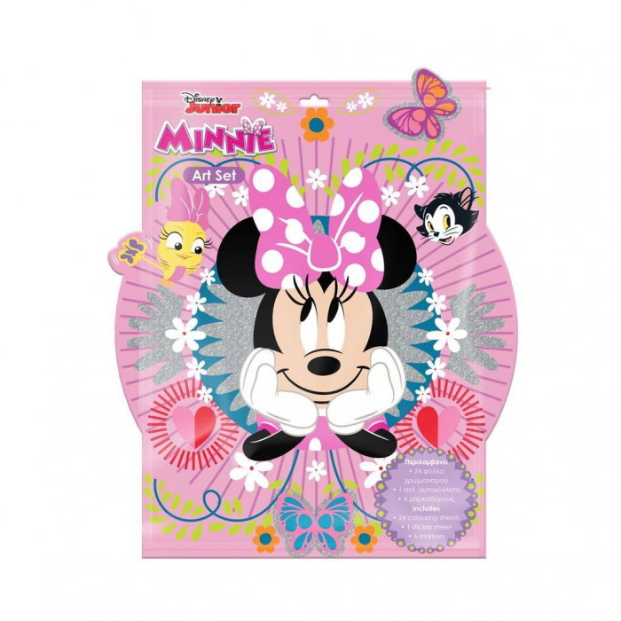 DIA CARTE COLORAT 24F CU STICKERE SI 6 MINI MARKERE MINNIE 564598 [1]