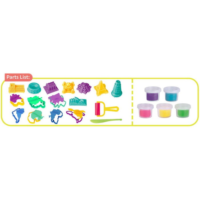 JOC CREATIV MODELARE HARTA LUMII SI MONUMENTE DIN PLASTILINA LUNA 623277 [3]