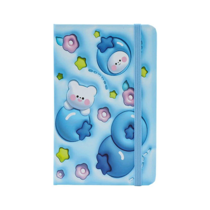 NOTES A6 80 FILE, COPERTA CU MODELE 3D PANDA, CU ELASTIC, TESORO 582366 [2]