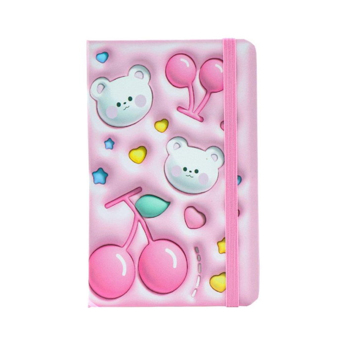 NOTES A6 80 FILE, COPERTA CU MODELE 3D PANDA, CU ELASTIC, TESORO 582366 [4]