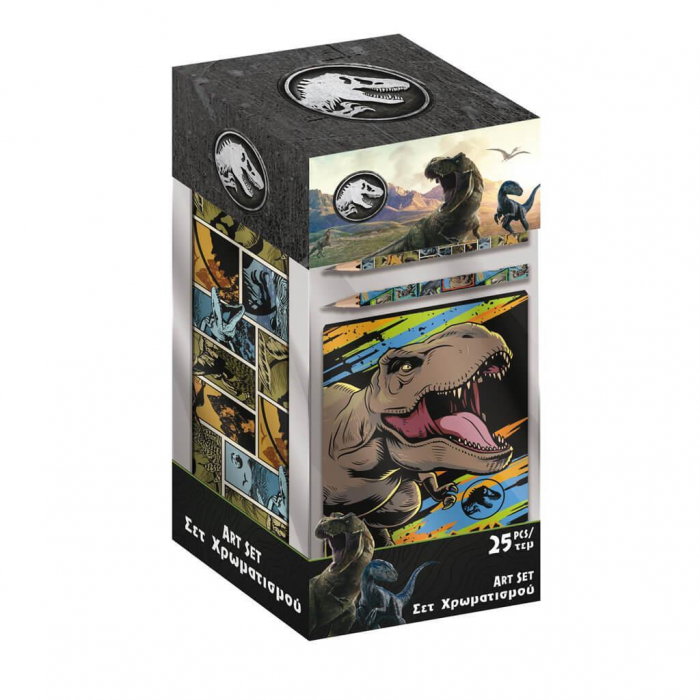 DIA SET DE COLORAT CU PENAR 25 PIESE IN CUTIE PP JURASSIC 570991 [1]
