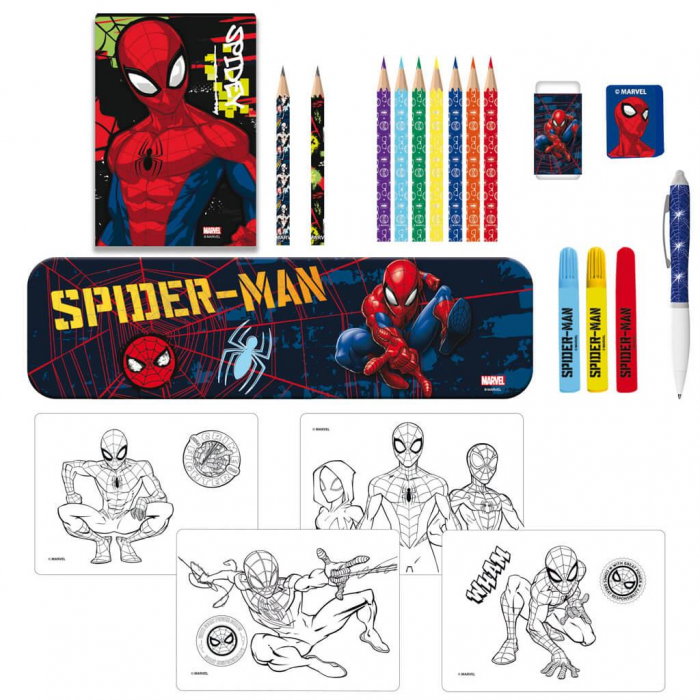DIA SET DE COLORAT CU PENAR 25 PIESE IN CUTIE PP SPIDERMAN 508350 [2]