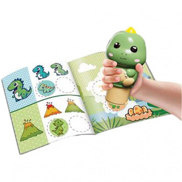 DIA STAMPILA CU STICKERE, CUTIE,100 BUC, 10x6x11.8CM DINO LUNA TOYS 623003 [3]