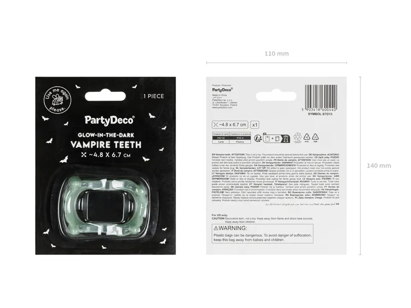 Dinti de Vampir 4.8x6.7cm Fosforescenti STD13 [3]