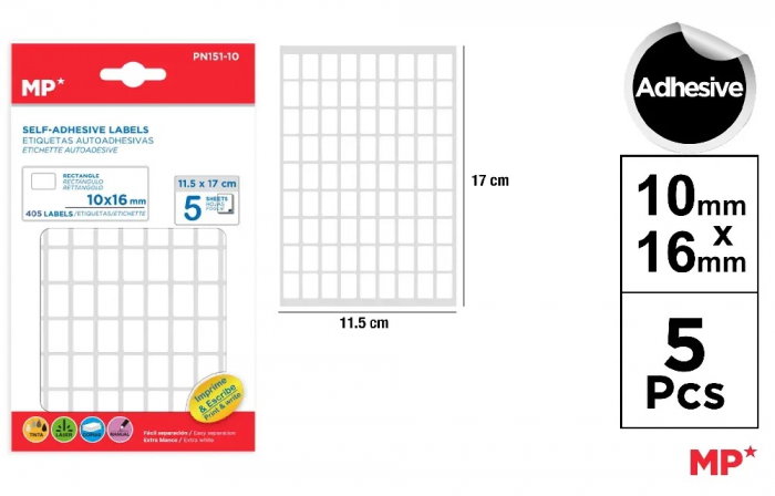 ETICHETE ADEZIVE IPB 10*16MM 5 COLI/SET 405 BUC PN151-10 [1]