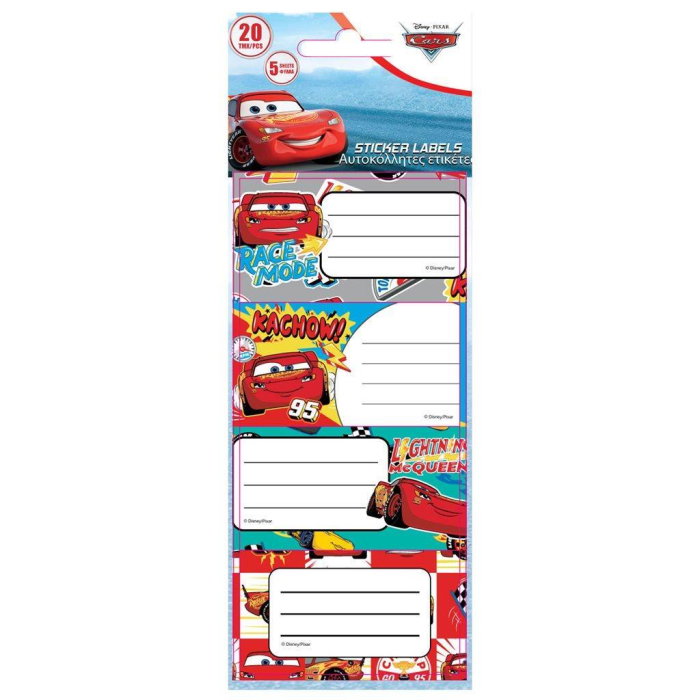 Etichete Școlare Autoadezive 20/Set Cars 000564559 [1]