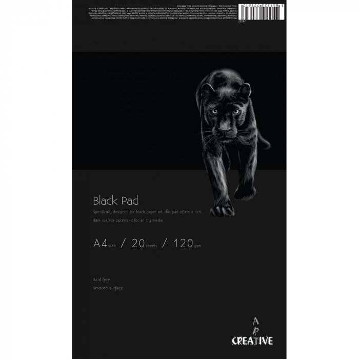 EU BLOC SCHITE ART CREATIVE BLACK A4 120G 20 FILE 75327 [1]