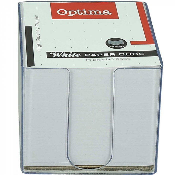 EU CUB HARTIE ALB 9*9*9CM CU SUPORT TRANSPARENT 22945 [1]