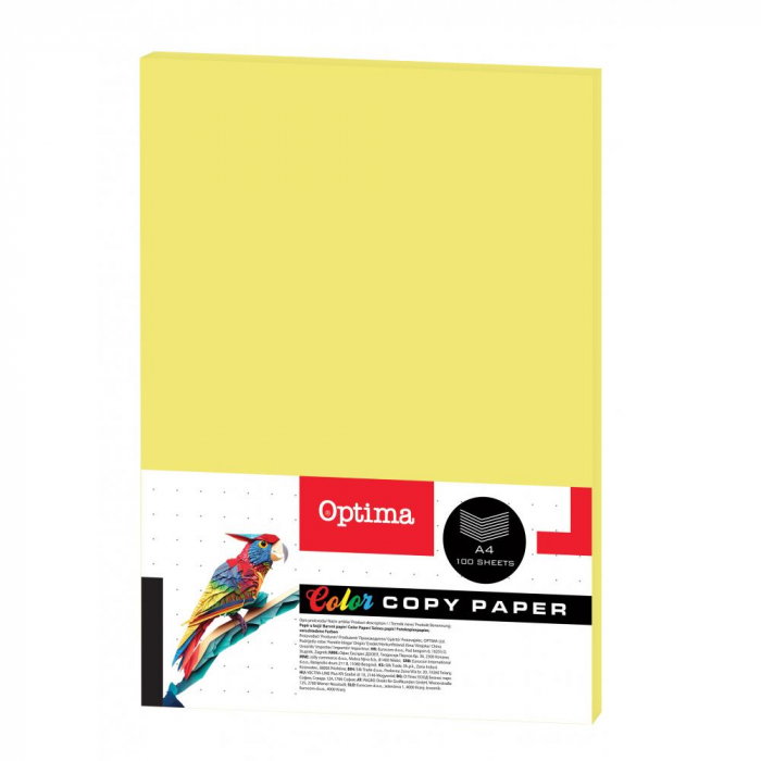 EU HARTIE COLOR A4 80GR/M2 100/SET GALBEN FLUO 130068 [1]