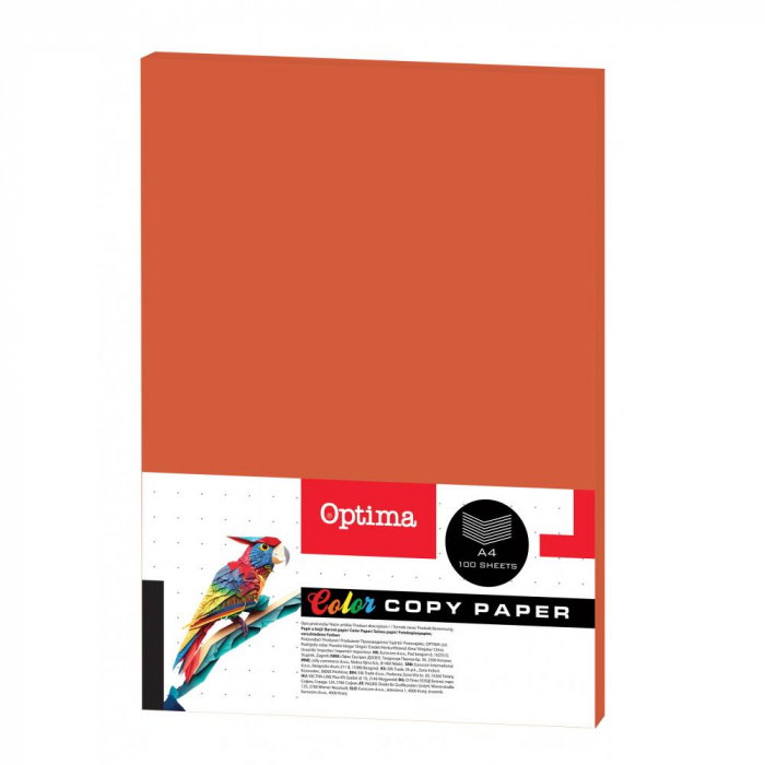 EU HARTIE COLOR A4 80GR/M2 100/SET PORTOCALIU 130062 [1]