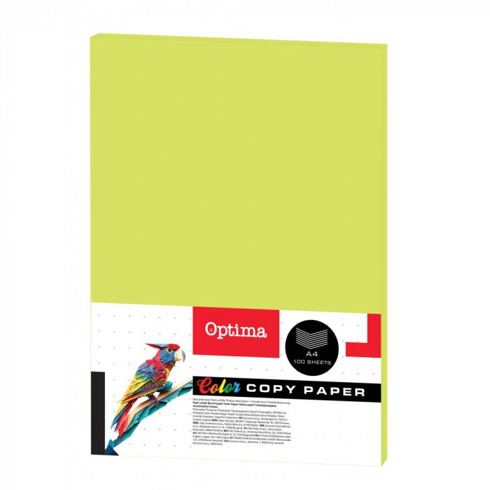 EU HARTIE COLOR A4 80GR/M2 100/SET VERDE FLUO 130067 [1]