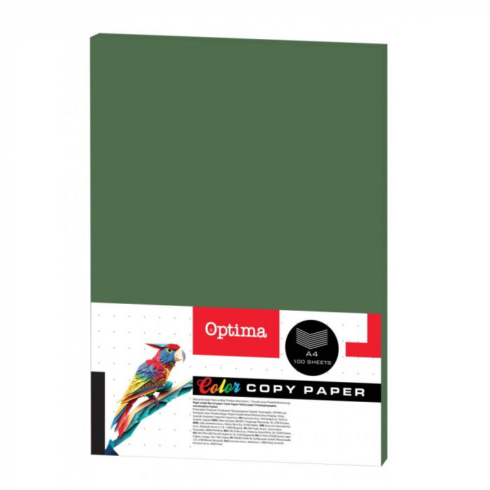 EU HARTIE COLOR A4 80GR/M2 100/SET VERDE INCHIS 130074 [1]