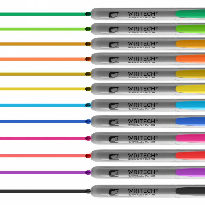 EU MARKER PERMANENT RETRACTABIL WRITECH VF.ROTUND 2MM MOV 260065 [1]