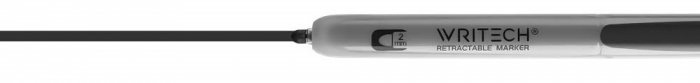 EU MARKER PERMANENT RETRACTABIL WRITECH VF.ROTUND 2MM NEGRU 260015/260065 [1]