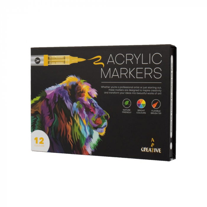 EU MARKERE ACRILICE CREATIVEART ANDY 12 CULORI/SET 75400 [2]