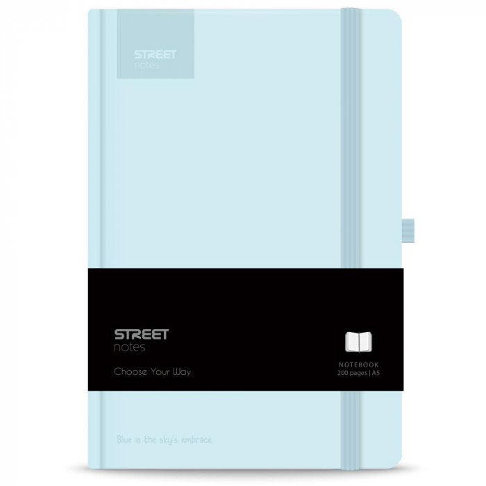 NOTES A5 96 FILE, CU ELASTIC, LINII, STREET, PASTEL BLUE 778094 [1]