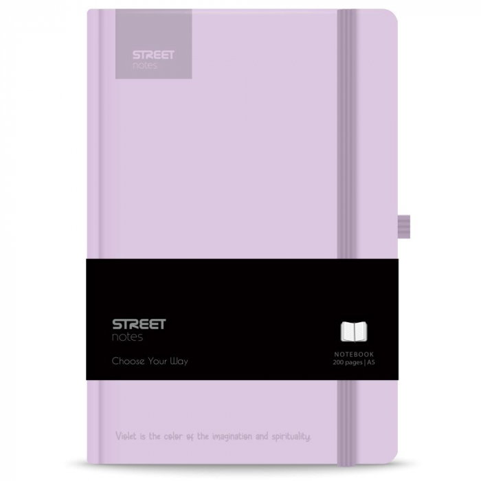 NOTES A5 96 FILE, CU ELASTIC, LINII, STREET, PASTEL VIOLET 778093 [1]