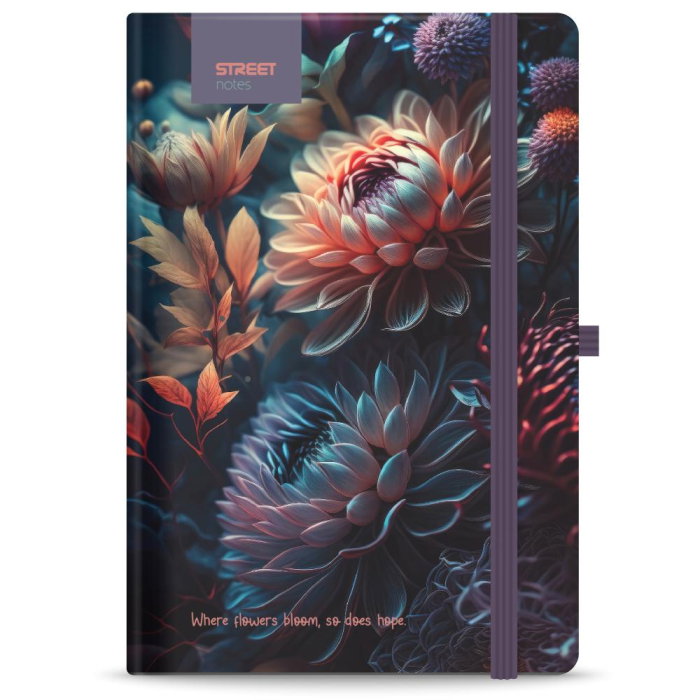 NOTES A6 96 FILE, CU ELASTIC, LINII, STREET BLOSSOM FLOWERS 778088 [2]
