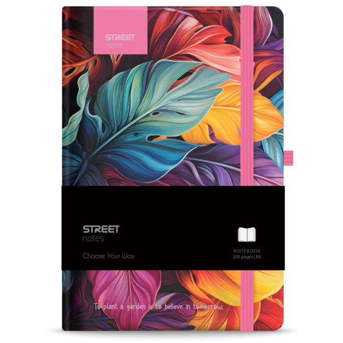 NOTES B5 96 FILE, CU ELASTIC, LINII, STREET FLOWERS PETAL 778086 [1]