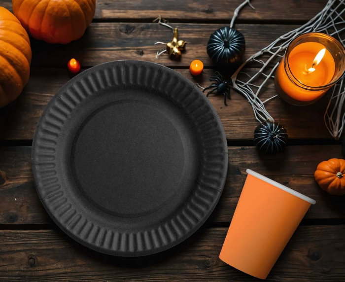 Farfurii Carton Black 18cm 6/set PF-TPCZ Godan [1]
