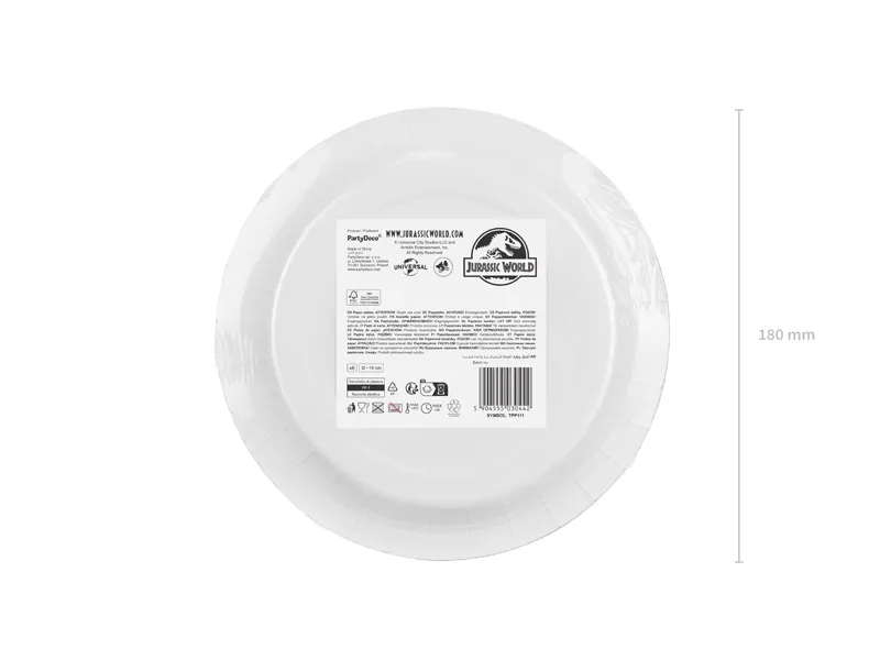 Set 6 Farfurii Carton Jurassic World 18cm Mix TPP111 [3]