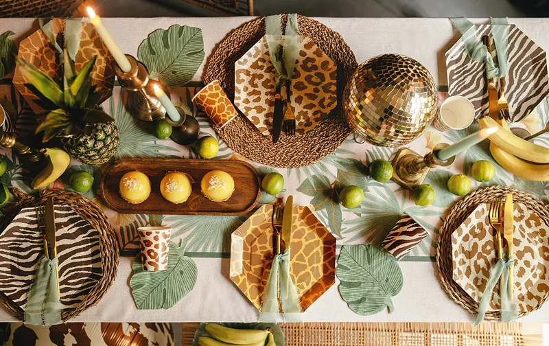Set 6 Farfurii Carton Safari Spots 23cm Mix TPP115 [5]