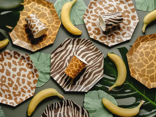 Set 6 Farfurii Carton Safari Spots 23cm Mix TPP115 [6]