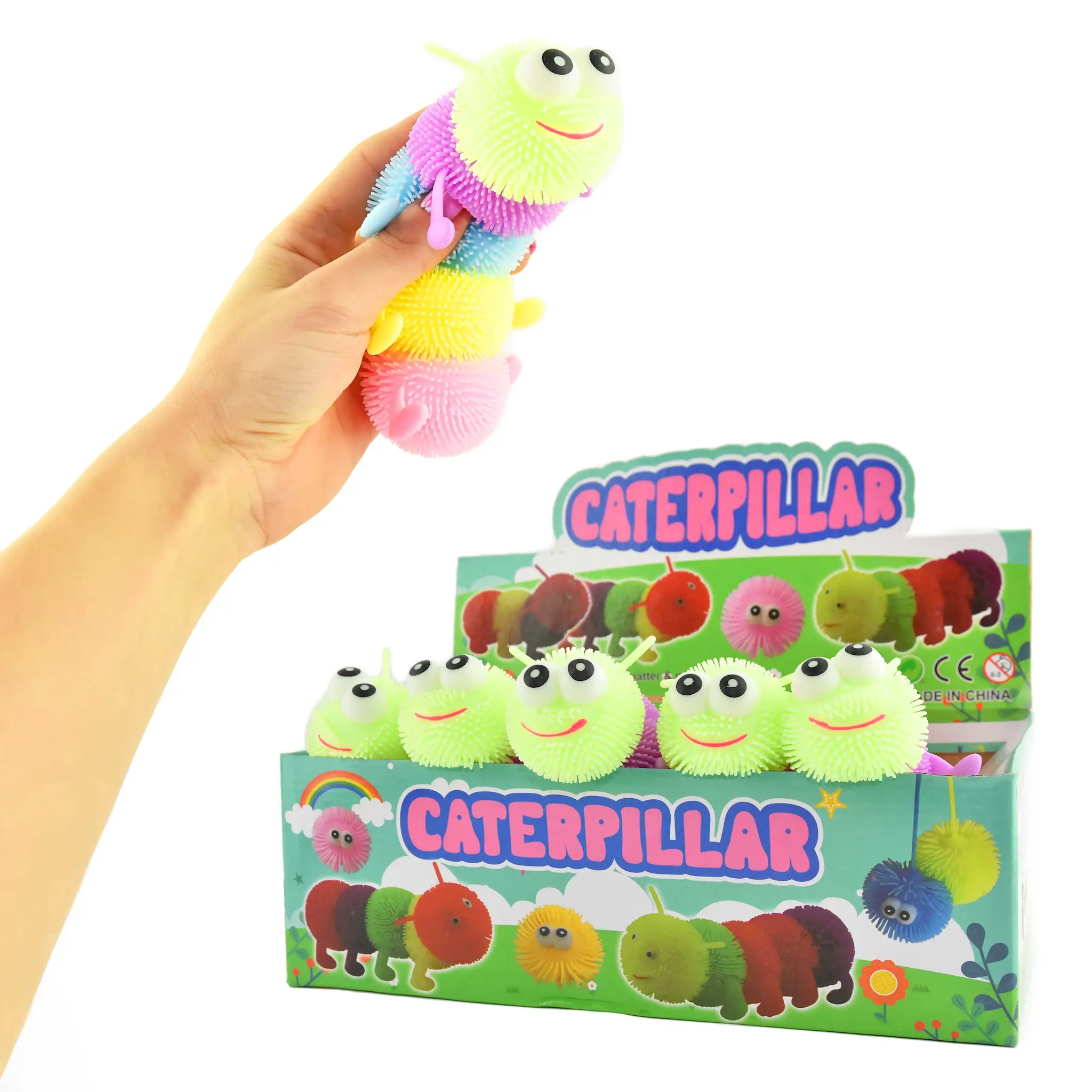Figurină Squishy Omidă Colorată 17cm [2]