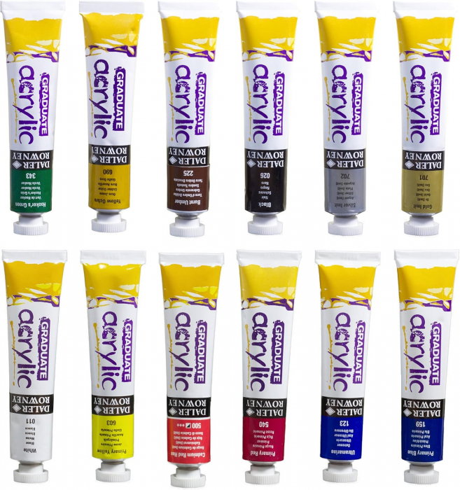FIL CULORI ACRIL DALER ROWNEY GRADUATE 22ML 12/SET 123900012 [5]