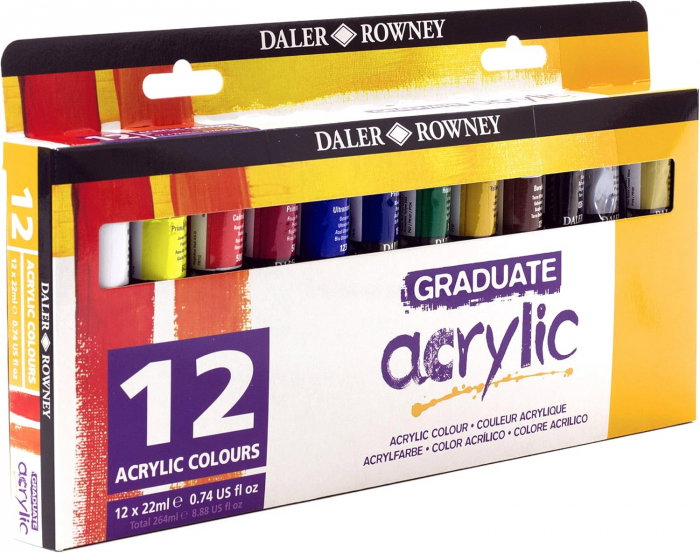 FIL CULORI ACRIL DALER ROWNEY GRADUATE 22ML 12/SET 123900012 [3]