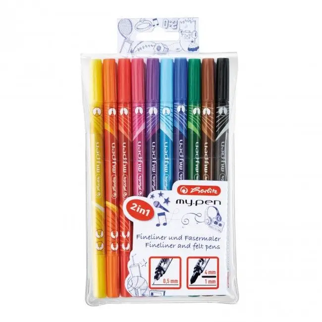 Fineliner și Carioca Herlitz My.pen 10 Set 11367232 [1]