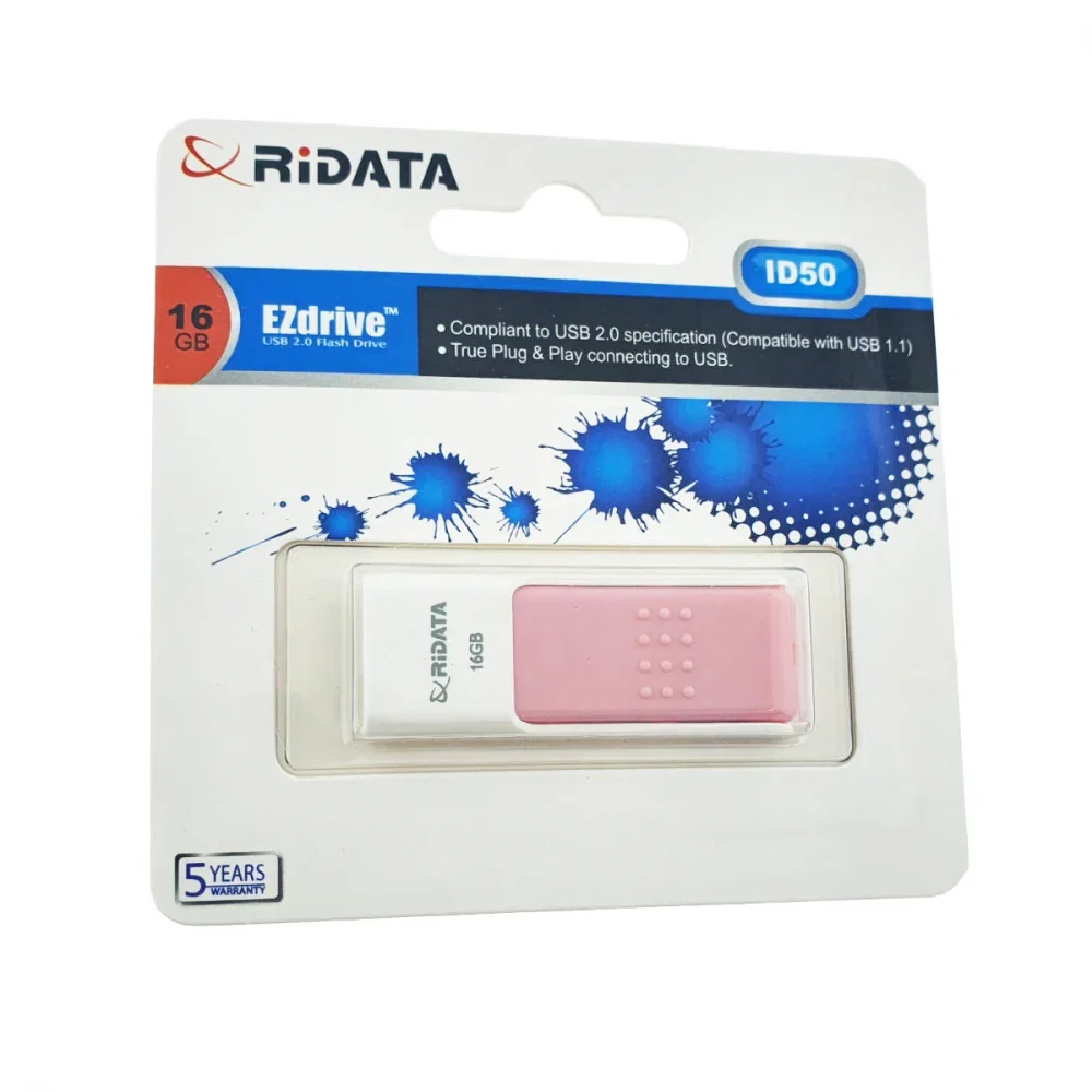 Memorie USB 2.0 RiDATA 16GB Roz Retractabil [1]