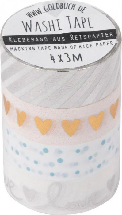 GB BANDA ADEZIVA DECORATIVA 15MM*3M TAPE LOVE SILVER 10627/10629 [2]
