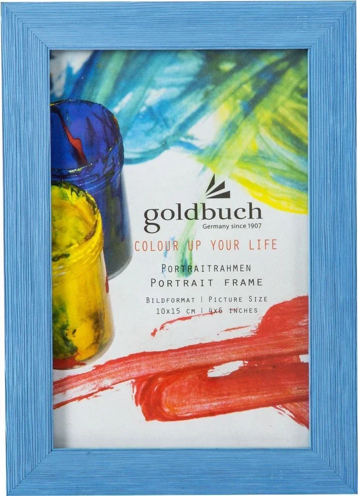 GB RAMA FOTO PLASTIC CU SUPORT 10*15CM ASPECT LEMN COLOR UP ALBASTRU DESCHIS 910302 [1]