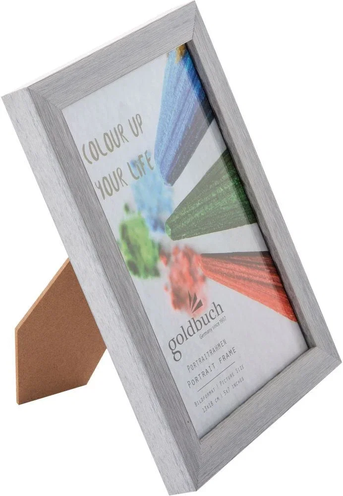 GB RAMA FOTO PLASTIC CU SUPORT 13*18CM ASPECT LEMN COLOR UP GRI DESCHIS 910703 [2]