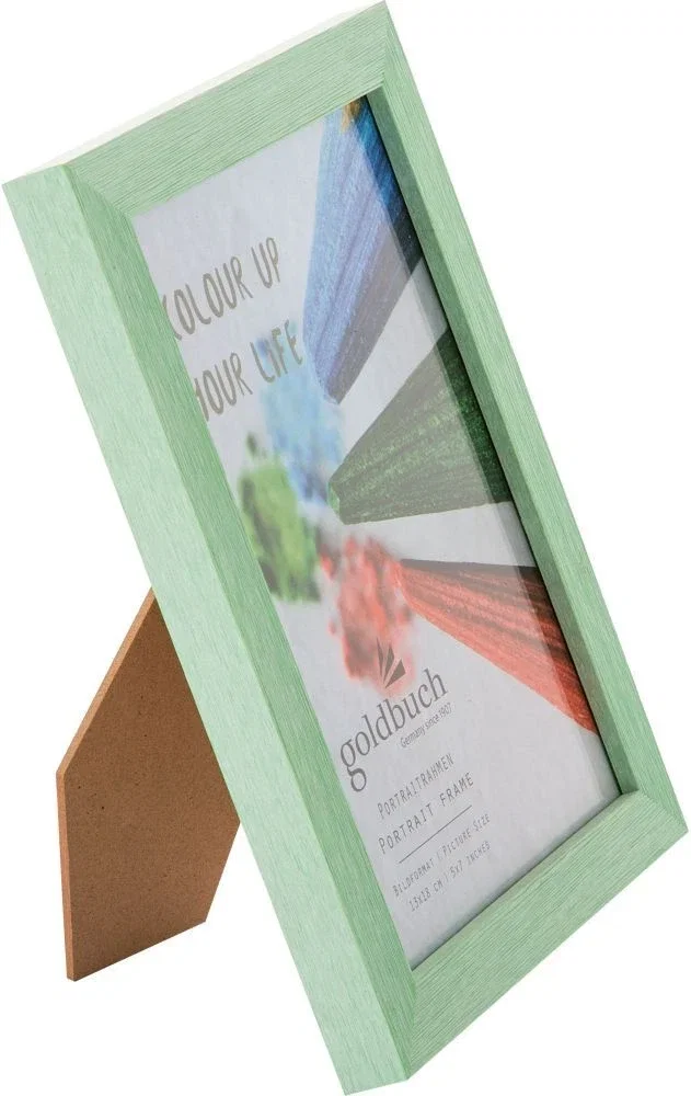 GB RAMA FOTO PLASTIC CU SUPORT 13*18CM ASPECT LEMN COLOR UP VERDE MENTA 910403 [2]