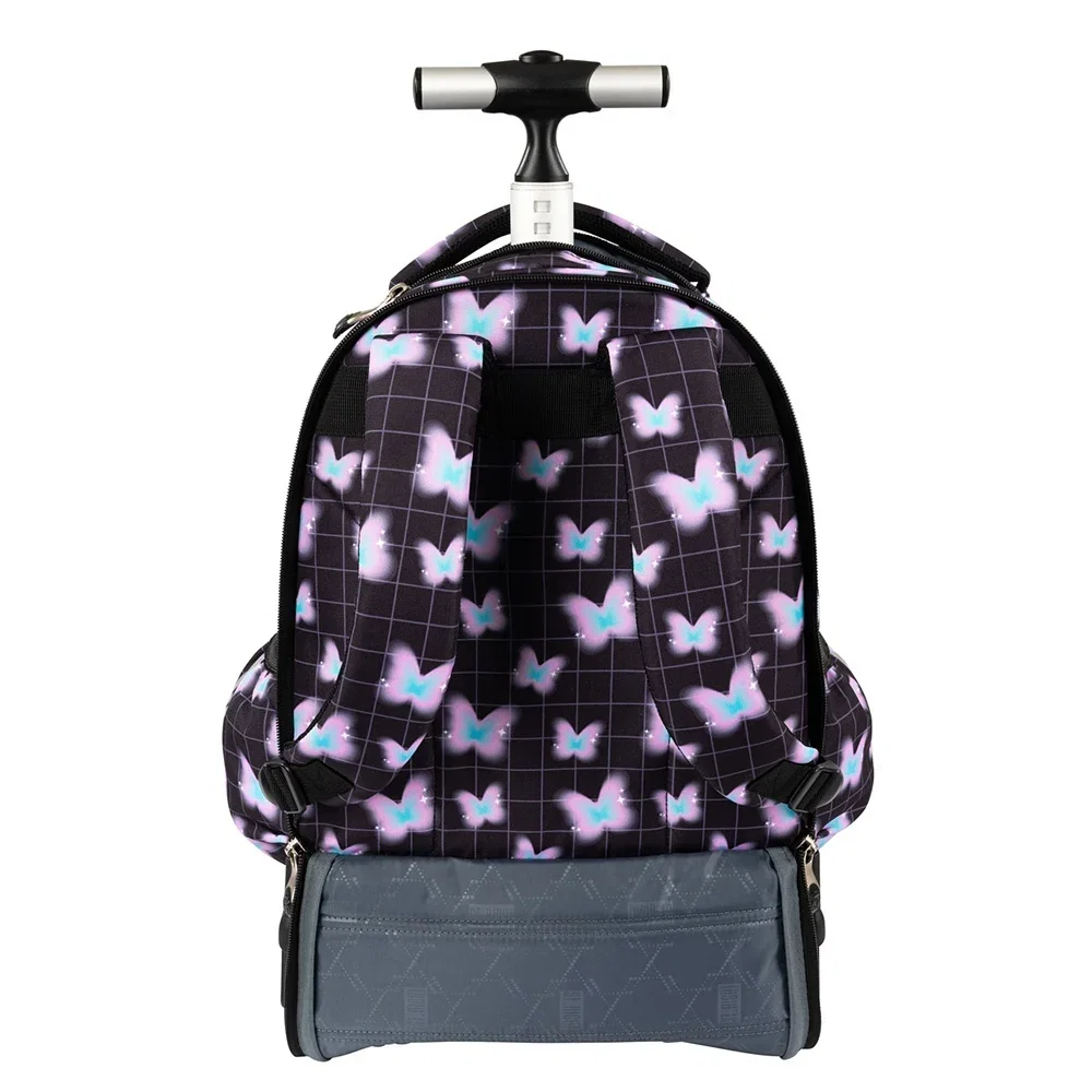 Ghiozdan troler St.Right Pastel Butterfly impermeabil, culoare pastel cu fluturi [5]