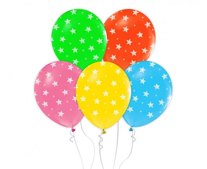 GOD BALOANE LATEX Balloons Stars, 30cm, mix 5/set GZ-Gwz5 [1]